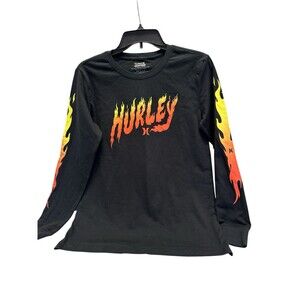 HURLEY UNISEX MATCH STIX FIRE GRAPHIC LONG-SLEEVE TEE SZ XL (13-15yrs) New